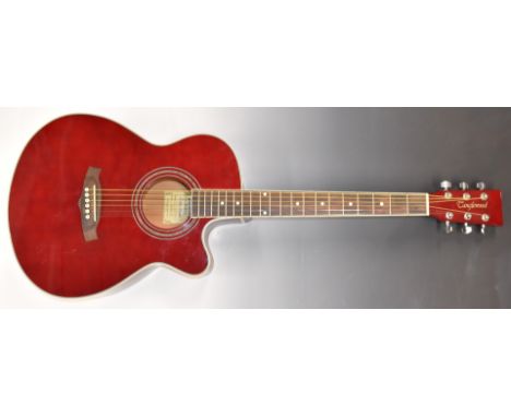 Tanglewood Discovery semi acoustic 'deluxe' guitar, serial number 071129042, model DBT SFCE TR