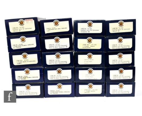 A collection of OO gauge Bachmann rolling stock, to include plank wagons, conflat with containers etc, all boxed. (20) 