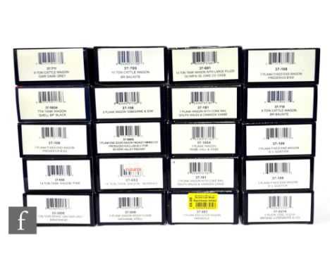 A collection of OO gauge Bachmann rolling stock, to include tank wagons, cattle wagons, plank wagons etc, all boxed. (20) 