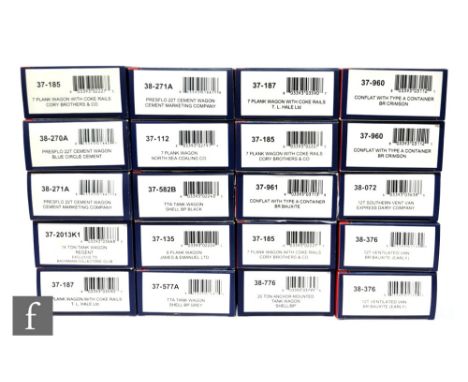A collection of OO gauge Bachmann rolling stock, to include cement wagons, tank wagons, plank wagons etc, all boxed. (20) 