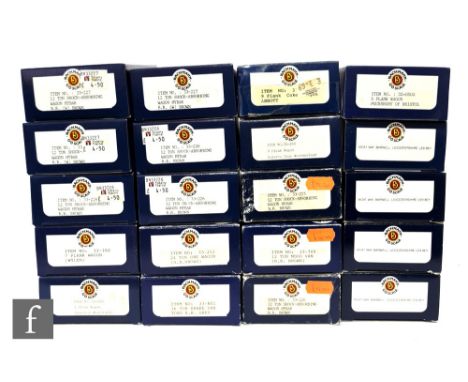 A collection of OO gauge Bachmann rolling stock, to include 12 Ton Shock Absorbing Van, salt wagons, mineral wagons etc, all 