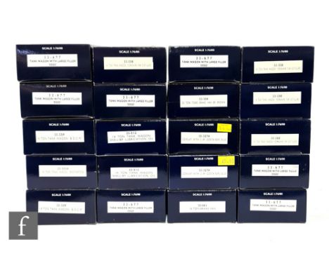 A collection of OO gauge Bachmann rolling stock, to include tank wagons and conflat with containers, all boxed. (20) 
