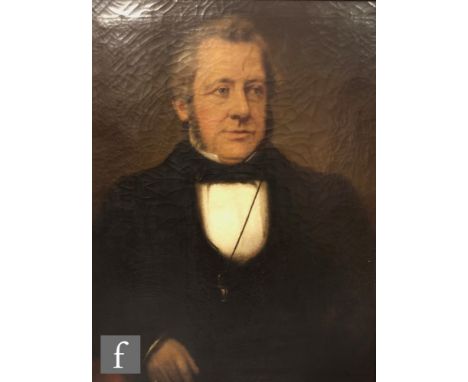 ENGLISH SCHOOL (MID 19TH CENTURY) - Portrait of&nbsp;Charles Priestley, brewer and glass manufacturer, half length, oil on ca