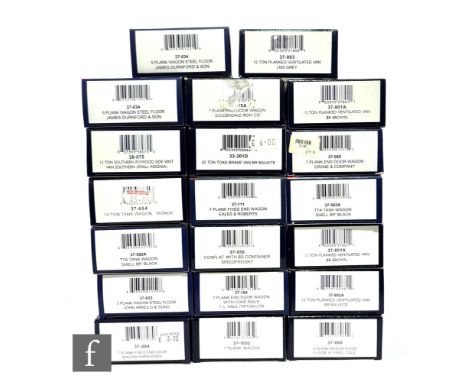 A collection of OO gauge Bachmann rolling stock, to include plank wagons and ventilated vans, boxed. (20) 