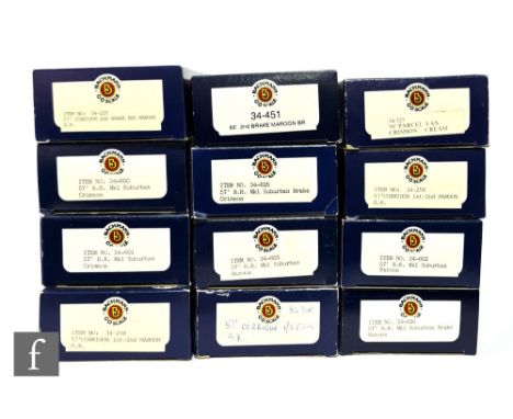 A collection of OO gauge Bachmann passenger coaches, mostly BR Mk1, all boxed. (12) 