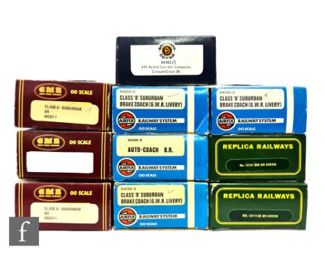 A collection of OO gauge passenger coaches by Airfix, Replica and Bachmann, all boxed. (10) 