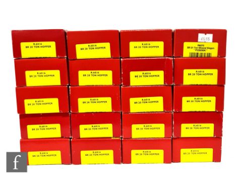 A collection of OO gauge Hornby rolling stock, mainly hopper wagons, all boxed. (20) 