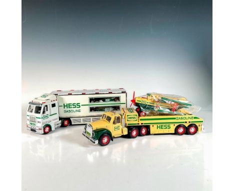 2002 Toy Truck and Airplane and 2003 Toy Truck and Racecars. Battery operated collectibles with sounds, lights, and flashers.
