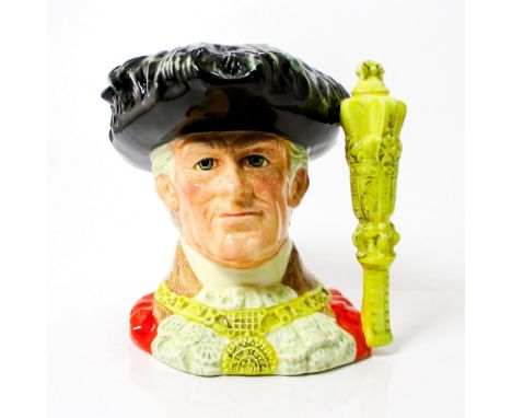 Black plume hat, red cloak, yellow chain of office.Series: The London Collection. Royal Doulton backstamp. Artist: Stanley J.