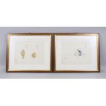TWO 19TH CENTURY CHINESE PAINTINGS ON PAPER - HORSES & ACTORS, the pictures depicting a figure on