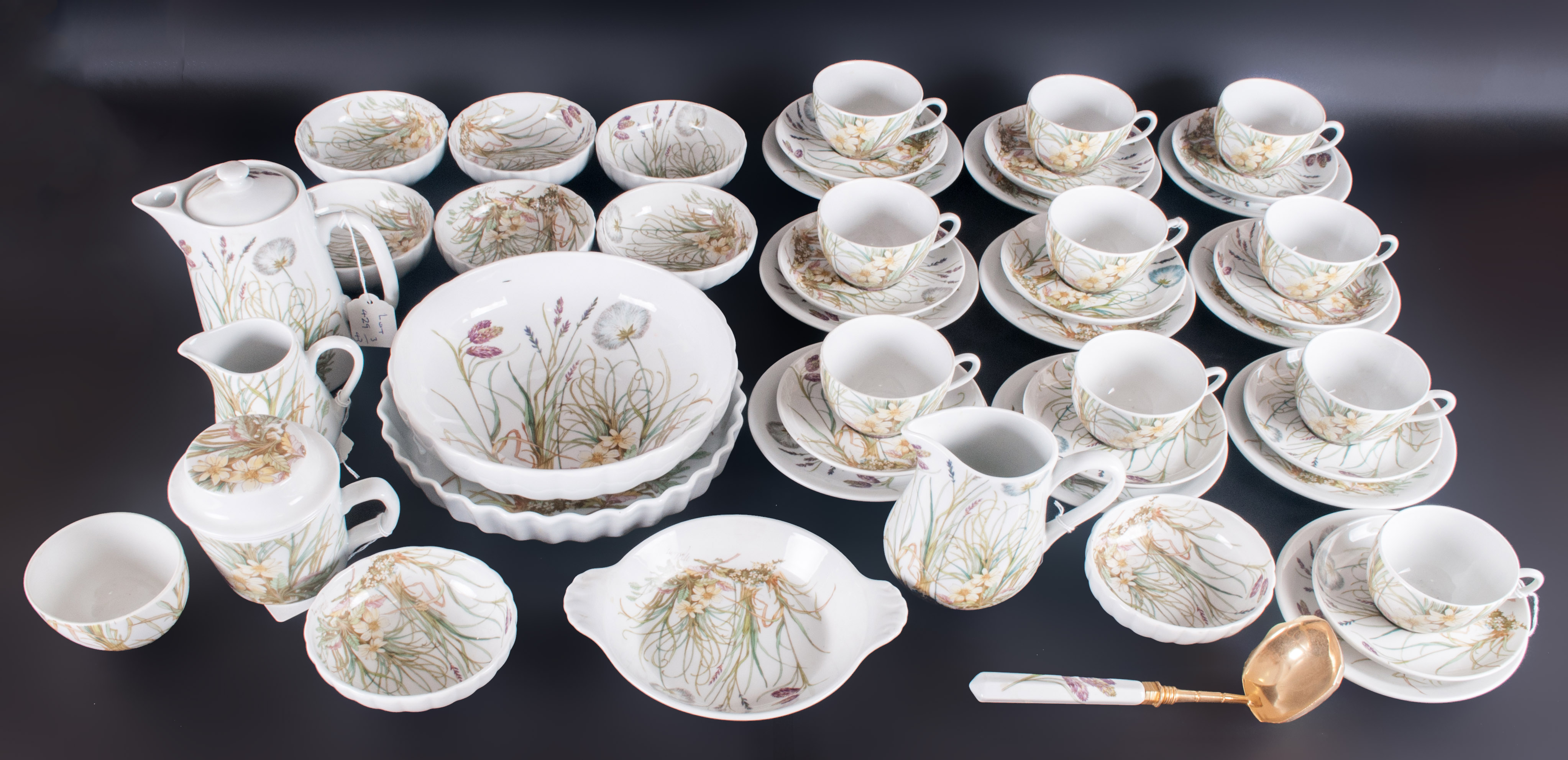 Pillivuyt France Vintage & Rare Molling Porcelain 48 Piece Tea Service ...