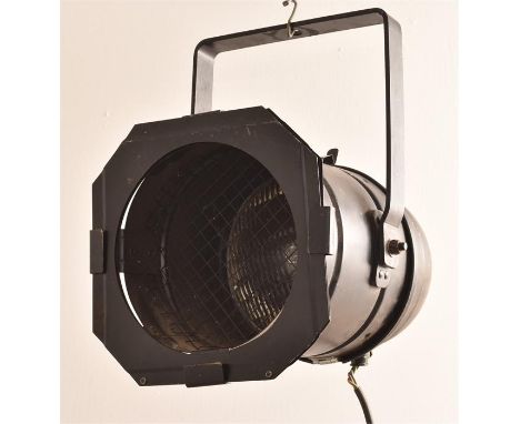 An industrial black painted theatre light. H=36, W=34, D=24cm