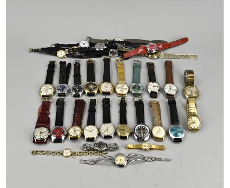 Large lot of watches, mainly mechanical, various models and brands, Commodoor, Plato, Timex, Kienzle, Doxa, Ruhla, Certina, P