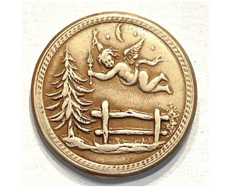 1 Large size 19th century hard to find celluloid button.This button depicts what is called the "Christmas Angel" and is made 