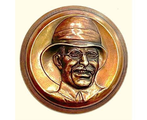 1 extra large early 20th century Teddy Roosevelt button.. Here is a hard button to find. This finely detailed example from th