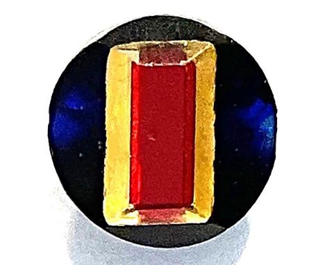 1 Small size 19th century cobalt blue glass button.The name Tingue for these specific type of Charm string buttons was derive