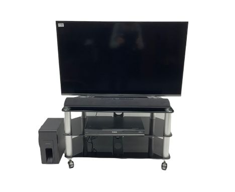 Panasonic TX-42AS600B 42'' television, Panasonic SU-HTB18 sound bar and speaker, Panasonic HDD Recorder DMR-HW120, television