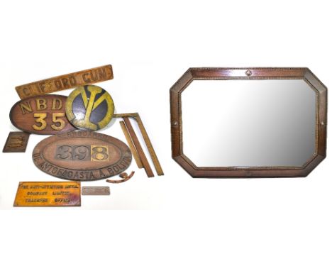 BYER PEACOCK OF MANCHESTER; seven wooden railway patterns, including one for Clifford Gunn, length 79cm, another for Ferrocar