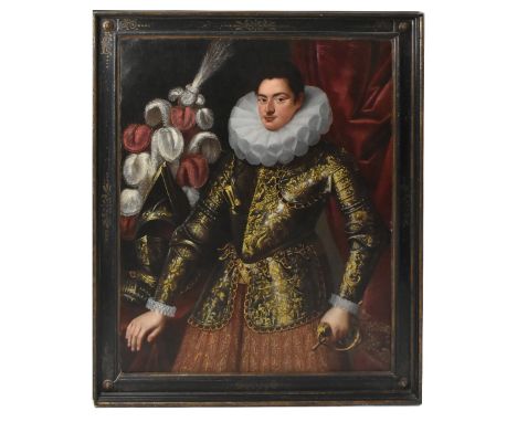 MILANESE SCHOOL; early 17th century oil on canvas, portrait of a nobleman in armour, unsigned 121 x 100cm, framed.

Provenanc