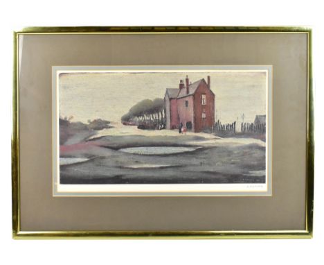 LAURENCE STEPHEN LOWRY RBA RA (1887-1976); pencil signed limited edition print, 'Lonely House', with impressed Fine Art Trade