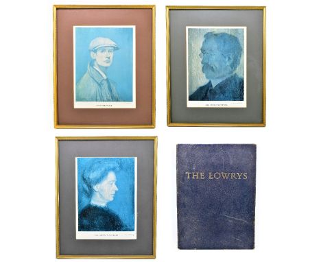 LAURENCE STEPHEN LOWRY RBA RA (1887-1976); a set of three pencil signed limited edition prints, 'The Lowry's', self portrait,