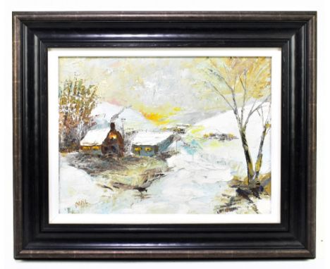 MARILYN RHIND (born 1948); oil on canvas, 'A Warm Welcome', signed lower left , 29 x 39cm, framed. (D)Additional InformationG
