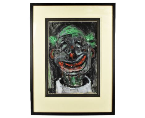 EMMANUEL LEVY (1900-1986); watercolour, portrait of a clown, signed lower left, 53 x 35cm, framed and glazed. (D)Additional I