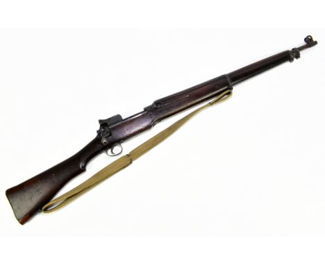 LEE ENFIELD; a deactivated American M1917 .303 bolt action rifle, stamped to the breech RE in oval, stamped in five places DP