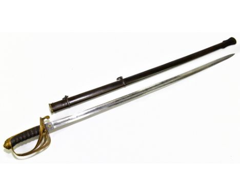 A Victorian officer's sword, the etched blade by Henry Wilkinson, Pall Mall, London, the blade back no.22994, with wire bound