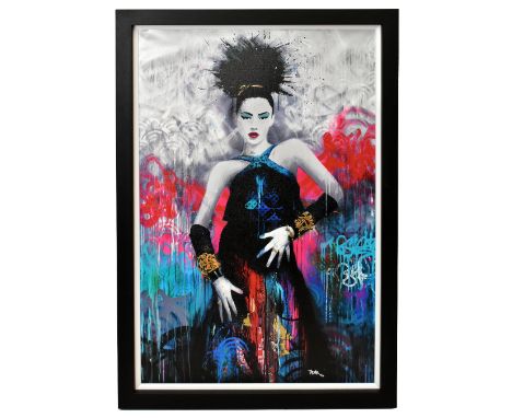 TROIKA; a signed limited edition print, 'Hypnotised', signed lower right, 18/95, 65 x 100cm, framed. (D)Additional Informatio