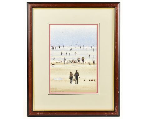 ROBERT LITTLEFORD FRSA WBS; watercolour, figures on a beach, signed in pencil, 29.5 x 20cm, framed and glazed. (D)Additional 