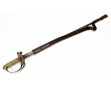 A Victorian Light Infantry officer's sword with shagreen grip, length 97cm (af).&nbsp;Additional InformationThe blade is rust