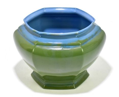 ROYAL WORCESTER; a Salopian ware jardinière of hexagonal form, factory mark to the underside, height 18cm.Additional Informat