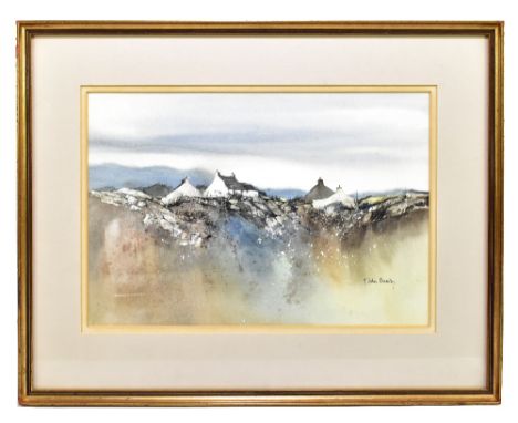G. JOHN BLOCKLEY; watercolour, cottages in landscape scene, signed lower left , 23 x 34cm, framed and glazed. (D)Additional I