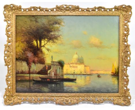 NOEL BOUVARD (1912-1975); oil on canvas, 'Venice', signed lower right, 49 x 64cm, in an ornate gilt frame. (D)Additional Info