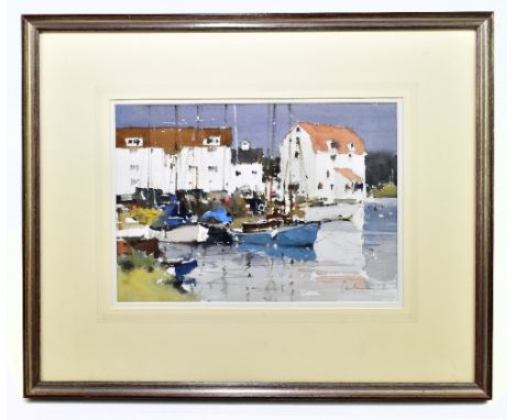 JOHN YARDLEY RI (born 1933); watercolour, 'Gathering Storm, Woodbridge', signed lower right, bears Richard Hagen Gallery labe