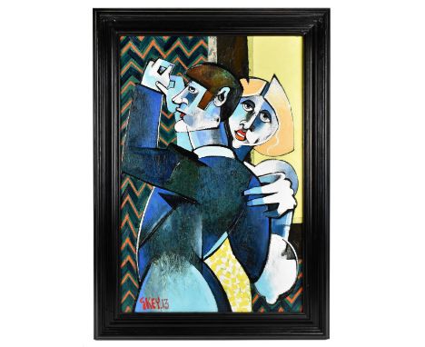 GEOFFREY KEY (born 1941); oil on canvas, 'Light Fantastic', signed and dated 13, numbered GK332713 verso, 75 x 50cm, framed. 