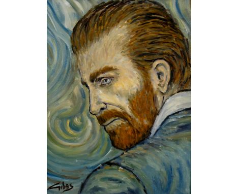 Anthony Giles, oil on board, life study, signed, 66cm x 33cm, framed&nbsp;Good condition.&nbsp; Done at the time of the film 