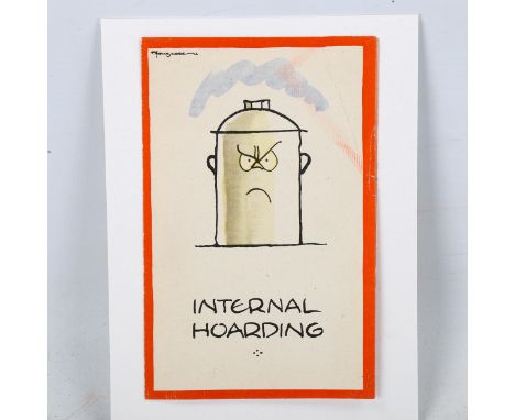 Fougasse (1887 - 1965), colour leaflet (lithograph with campaign text inside), Internal Hoarding (The Central Council For Hea