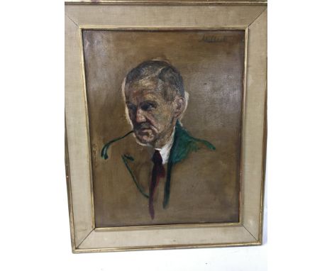 A framed oil painting portrait study possible The Marquis of Bath Indistinctly signed. 70x85cm