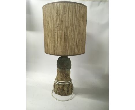 A Contemporary ceramic lamp with raised insects by Bernard Rooke with shade height including shade 67cm