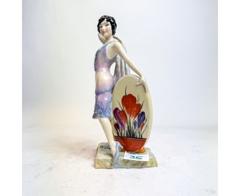 Carltonware figure of Clarice Cliff The Sunshine Girl, h.25cm. 