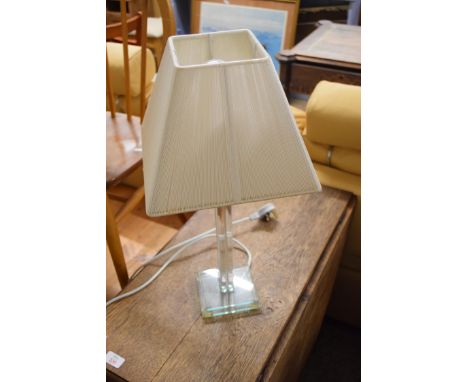 MODERN GLASS TABLE LAMP WITH SHADE