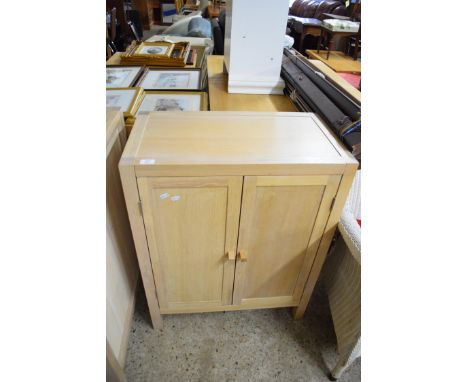 HEYWOOD LIGHT OAK TWO-DOOR CUPBOARD, 68CM WIDE