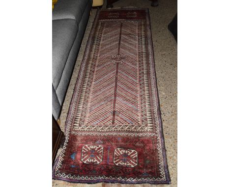 20TH CENTURY PATTERNED WOOL FLOOR RUNNER CARPET