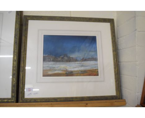 KRISTAN BAGGALEY, "LAST LIGHT OVER LANGSHAW", WATERCOLOUR, SIGNED LOWER LEFT, DATED 1996, IMAGE SIZE 32 X 24CM, FRAMED AND GL