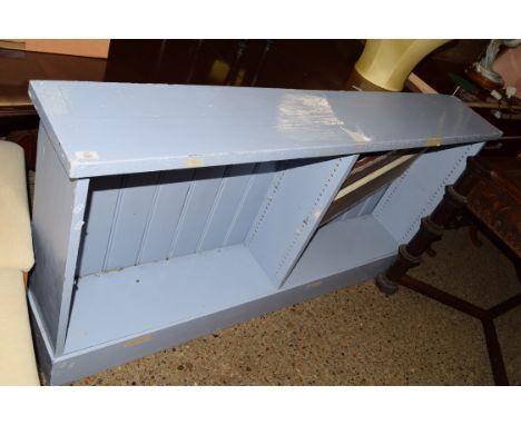 LIGHT BLUE PAINTED CASE CABINET, 162CM HIGH