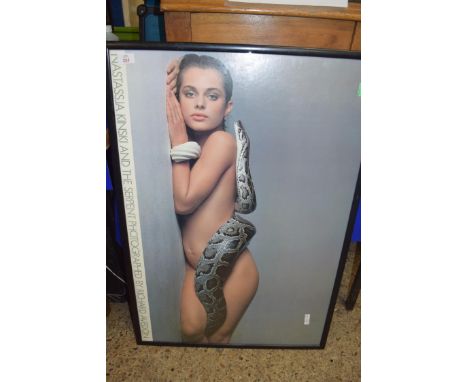 COLOURED PHOTOGRAPHIC PRINT, NASTASSJA KINSKI AND THE SERPENT, PHOTOGRAPHED BY RICHARD AVEDON, FRAMED AND GLAZED