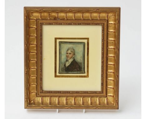 Portrait miniature of a gentleman wearing a black coatEnglish School, circa 1800 Watercolour9.5 x 7.7cm
