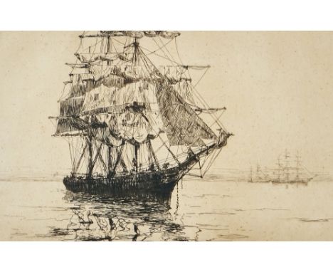 Arthur Briscoe (British, 1873-1943)The Cutty Sarksigned in pencil and numbered 'Arthur Briscoe 26/75' (lower margin)drypoint 
